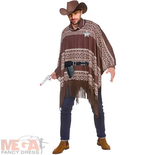 Western cowboy poncho hat - western, +