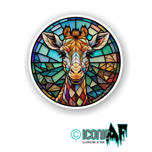 Large cute giraffe wild animal - large,