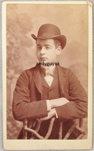 Cdv man bowler - bowler, hat