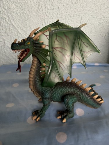 Vintage schleich green dragon - green,