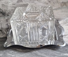 Vintage Butter Dish Crystal