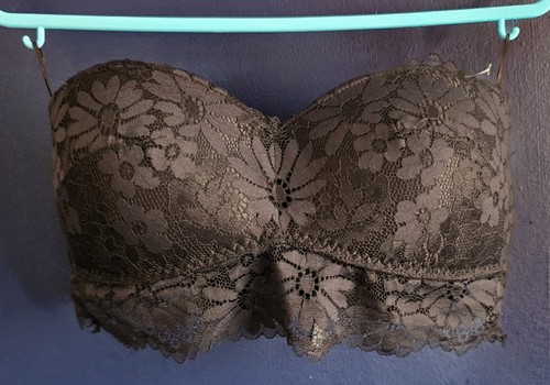 Ladies black strapless bandeau - strapless,