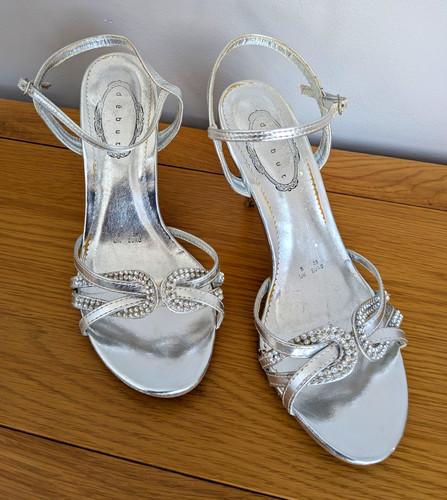 Debut silver strappy open - debut, toe