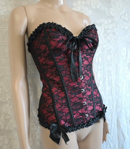 Goth lacy black red - goth, &