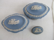 Two Vintage Blue Wedgwood