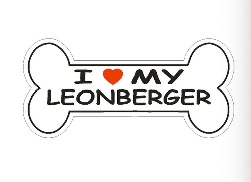 Love leonberger dog bone - love,
