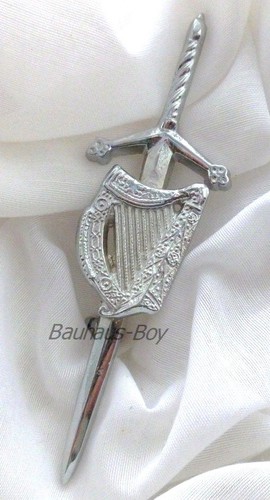 Kilt pin irish - harp, on