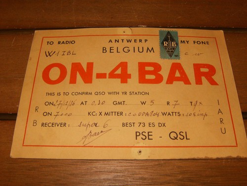 Antique ham radio post card - ham,