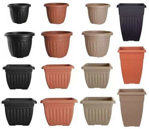 Plastic athens flower pot - plastic,