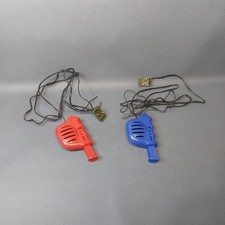 2× Vintage Scalextric Slot Car Hand Throttle Controllers A256, Red &Blue 