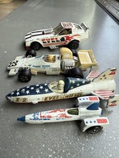 1976 Ideal Evel Knievel Funny Car jet stunt rocket die cast miniature lot sky 
