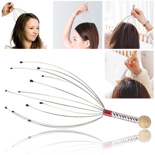 Stainless steel head massager - stainless,