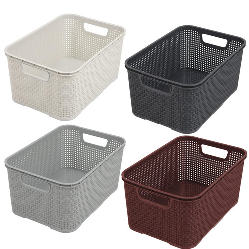 Nestable rattan storage box - nestable,