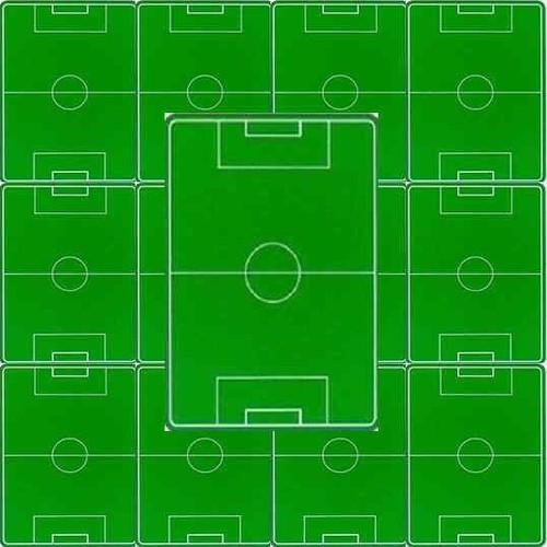 Green back football - back, single