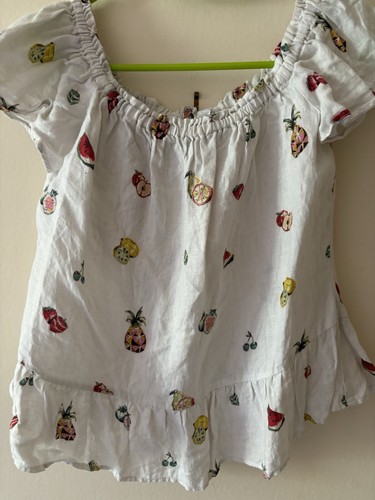 Zara linen off shoulder fruit - off,