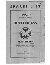 MATCHLESS  Parts Manual Book