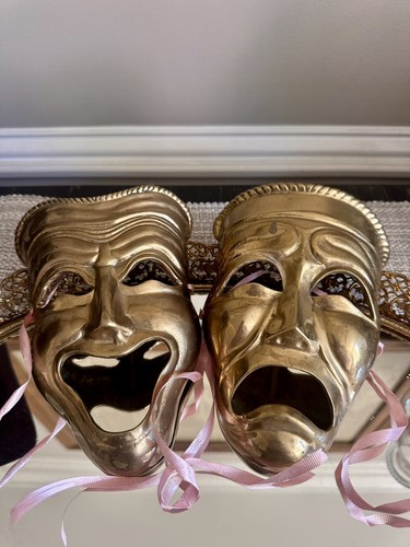Vintage brass comedy tragedy - vintage,