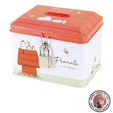 New T'S FACTORY Bank Snoopy Lockable Tin Bank Relaxing Doghouse