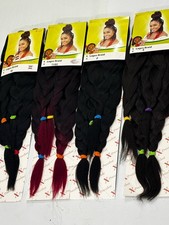 XPRESSION 4 PACK OF XPRESSION HAIR PRE STRETCHED LAGOS BRAID  NEXT-DAY DELIVERY.