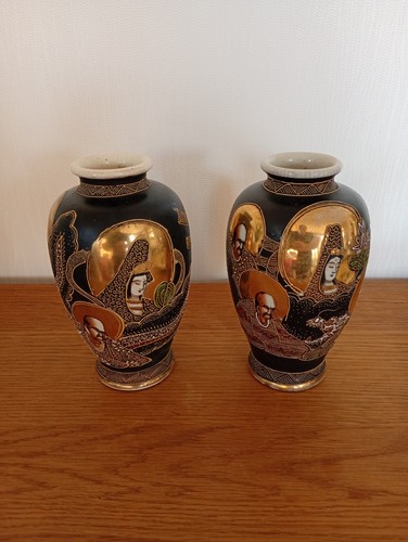 Pair antique japanese satsuma - antique,