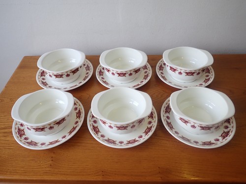 Wedgwood metallised soup - metallised, bowls