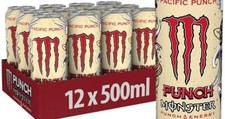 Energy drink Pacific Punch Flavour Monster Energy Drinks (24 Pack), 500ml