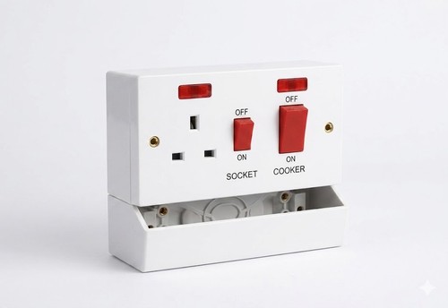45a double pole cooker switch - pole,