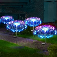 4PCS Solar Garden Lights Outdoor 150LED Solar Powered Firework Light DIY Lamp UK