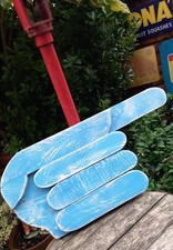 AMUSEMENTS FUNFAIR FAIRGROUND CIRCUS WOODEN POINTING FINGER WAY IN SHOP STAIRS 