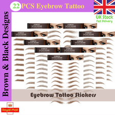 6D Eyebrows Tattoo Real Look Sticker False Eyebrow Waterproof Stick On Makeup UK