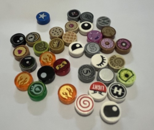 Lego 1x1 round printed - 1x1,