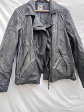Tu Women’s Grey Faux Leather Biker Jacket – Size 20