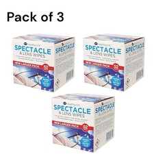 Spectacle lens wipes - 3x, –