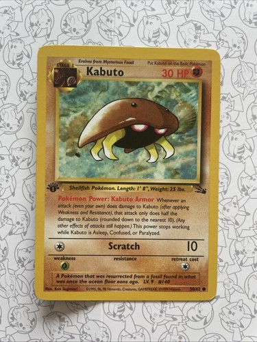 Pokémon tcg kabuto fossil 1st - kabuto,