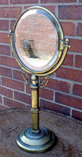 Victorian antique brass - , mirror