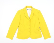 Zara Women Yellow Blazer Small