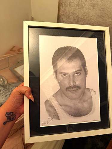 Freddie mercury framed - freddie, black