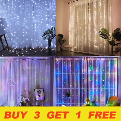 300 led curtain fairy lights - curtain,