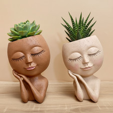 Flower girl head - plant, pot