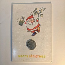 POBJOY MINT ISLE OF MAN 1992 CHRISTMAS 50p FIFTY PENCE CARD - VICTORIAN PAPERBOY