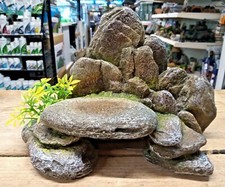 Grey Natural Stone Rock Effect Fish Tank Cave Hideaway Aquarium Ornament