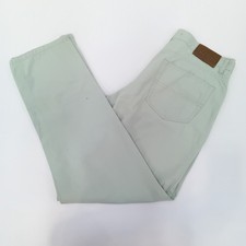 Valentino Jeans W34 L32 Mens Mint Green 100% Cotton Button Zip FLT30-EP