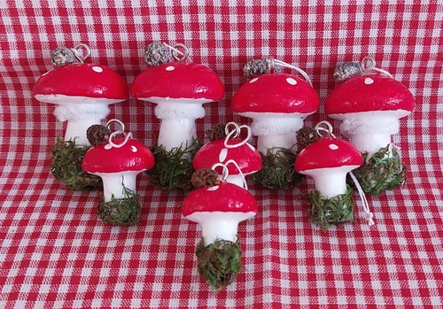 Handmade christmas mushroom - christmas,