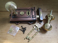SOLID BRASS rim knob & Antique