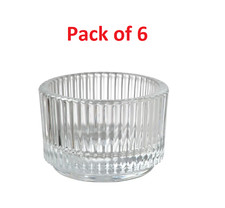 IKEA FINSMAK Tea Light Candle Holders Clear Glass Stackable Set of 1/3/6/12 New
