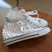 Converse style white studded - style,