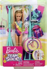NEW Barbie Team Stacie Doll and Gymnastics Playset with Spinning Bar