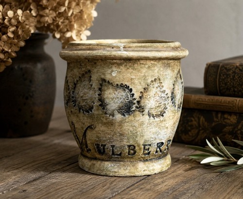 Vtg stoneware planter rustic - stoneware,