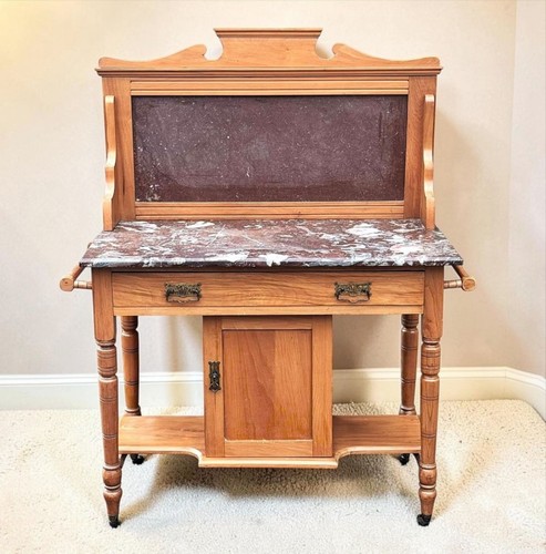 Edwardian walnut marble - edwardian,