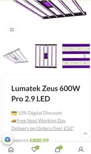 Lumatek zeus 600w - led, full